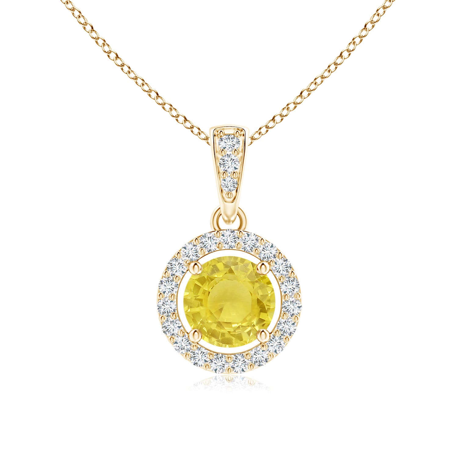 A - Yellow Sapphire / 0.66 CT / 14 KT Yellow Gold