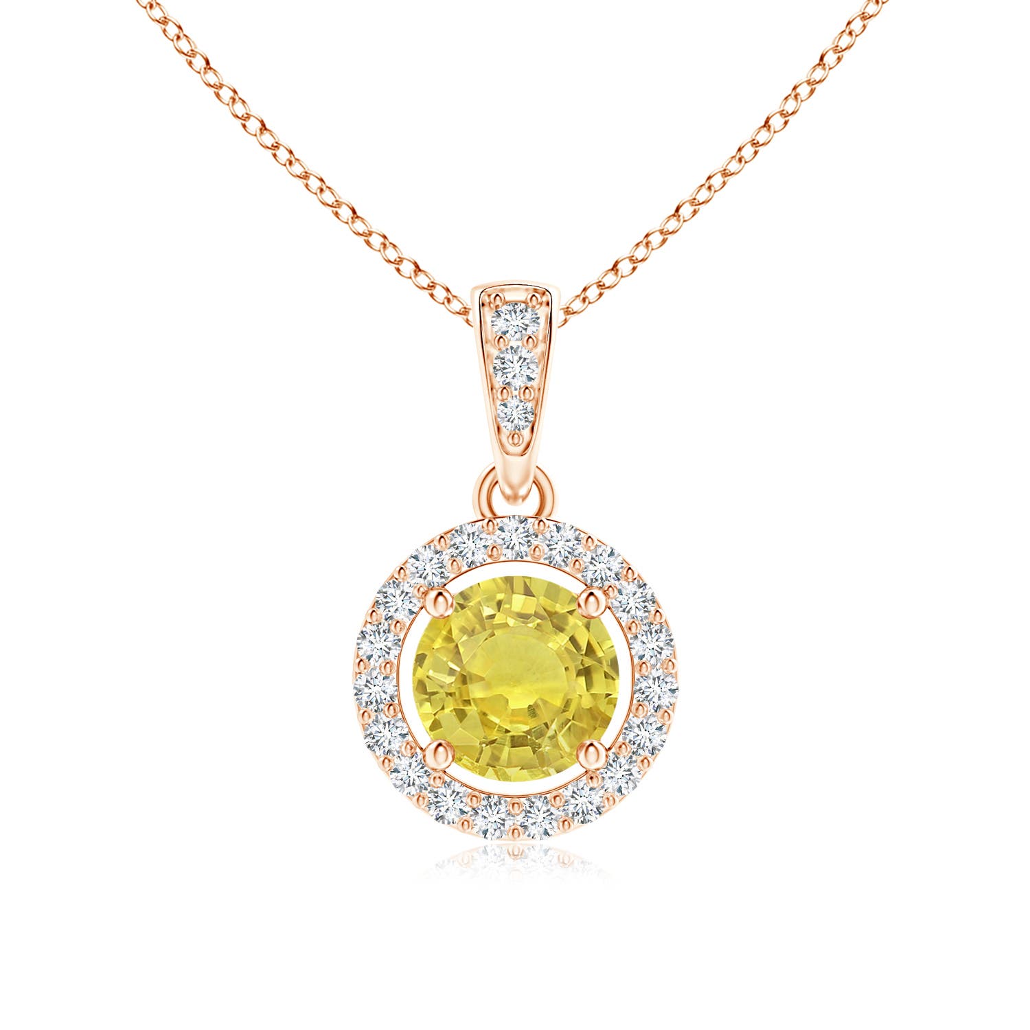 AA - Yellow Sapphire / 0.66 CT / 14 KT Rose Gold