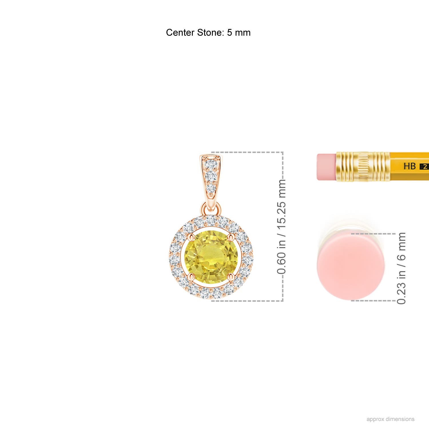 AA - Yellow Sapphire / 0.66 CT / 14 KT Rose Gold