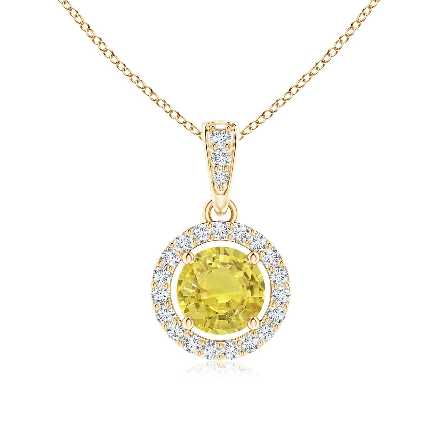 AA - Yellow Sapphire / 0.66 CT / 14 KT Yellow Gold