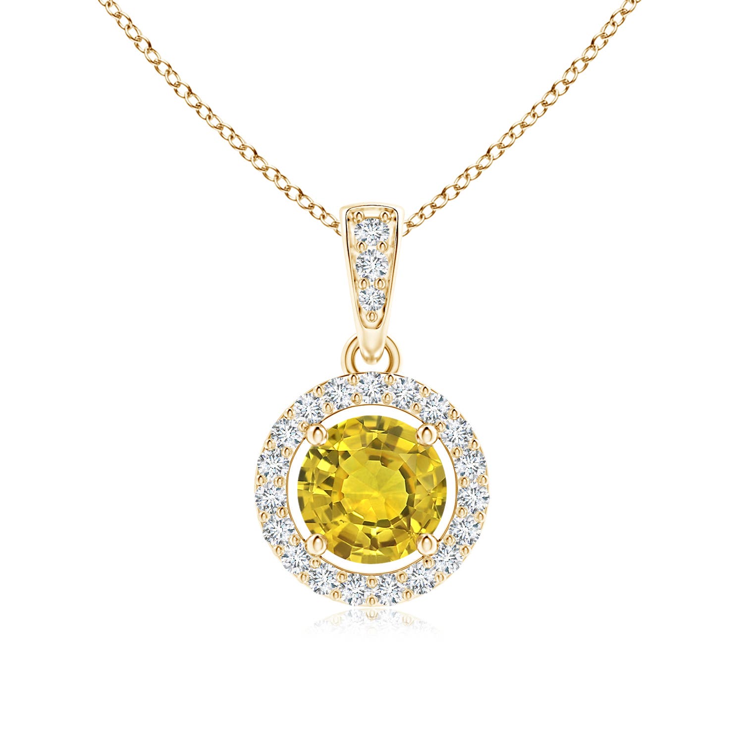 AAAA - Yellow Sapphire / 0.66 CT / 14 KT Yellow Gold