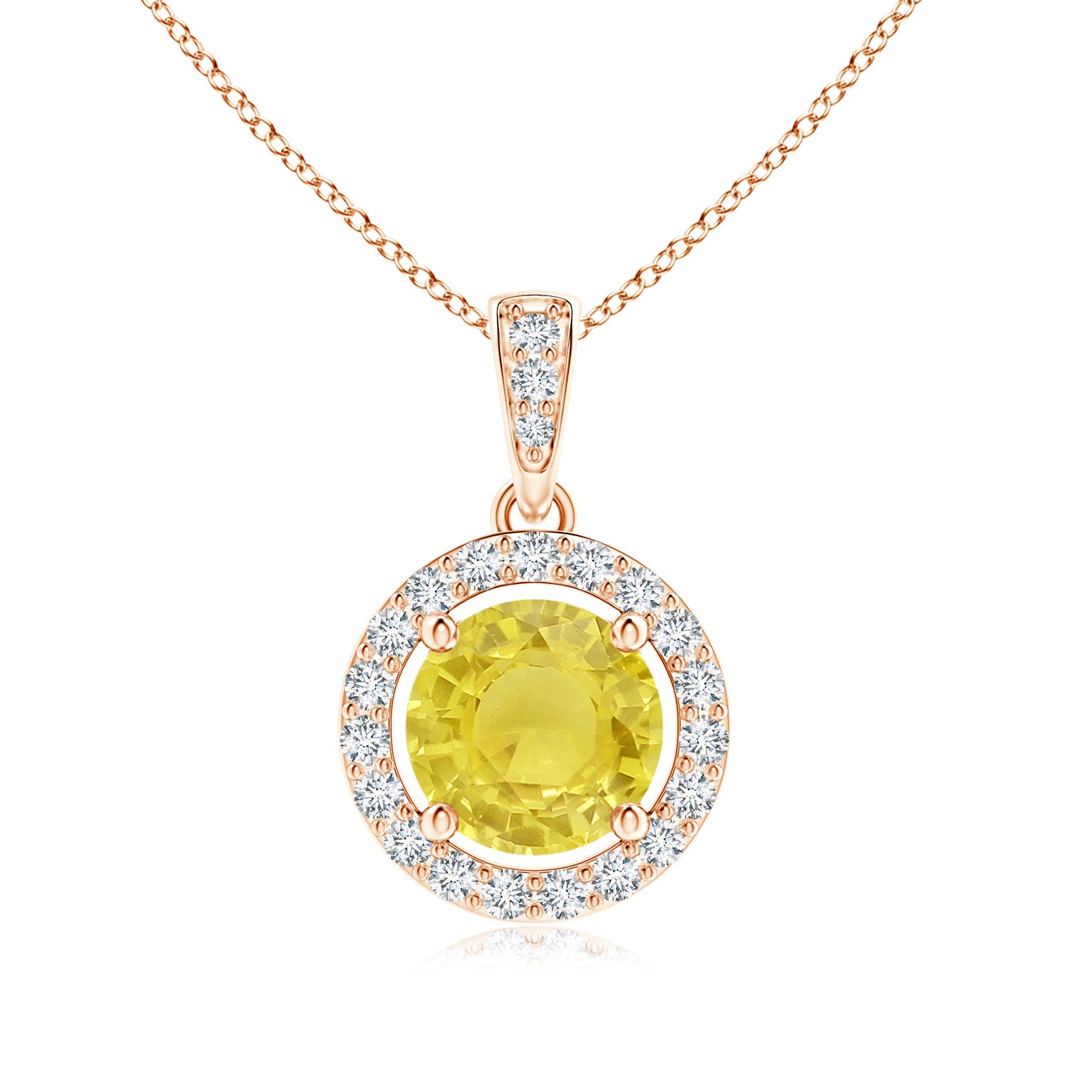 A - Yellow Sapphire / 1.17 CT / 14 KT Rose Gold