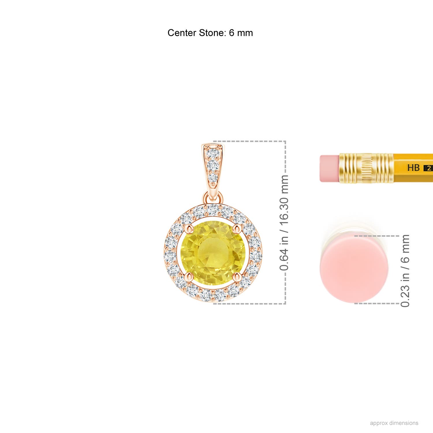 A - Yellow Sapphire / 1.17 CT / 14 KT Rose Gold