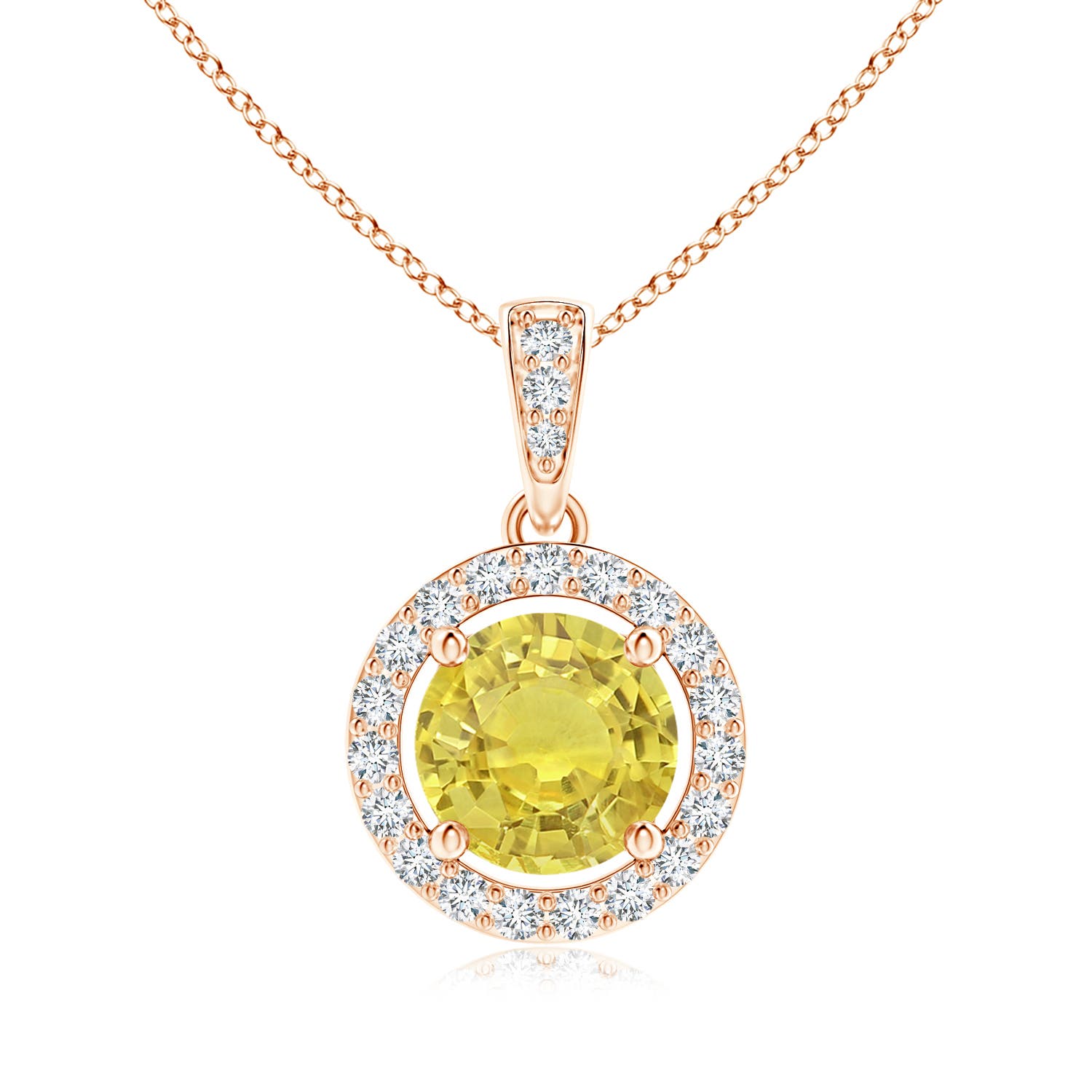 AA - Yellow Sapphire / 1.17 CT / 14 KT Rose Gold