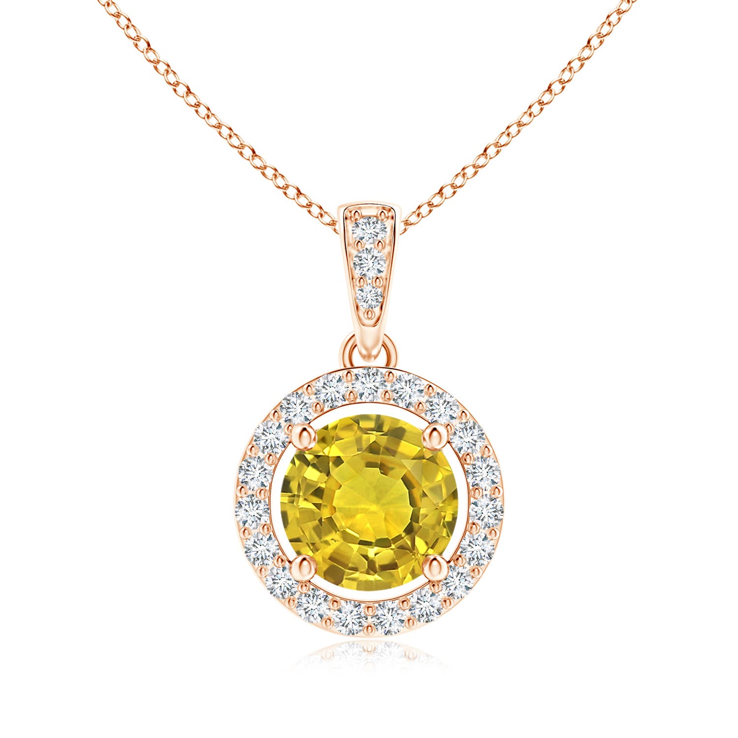 AAAA - Yellow Sapphire / 1.17 CT / 14 KT Rose Gold