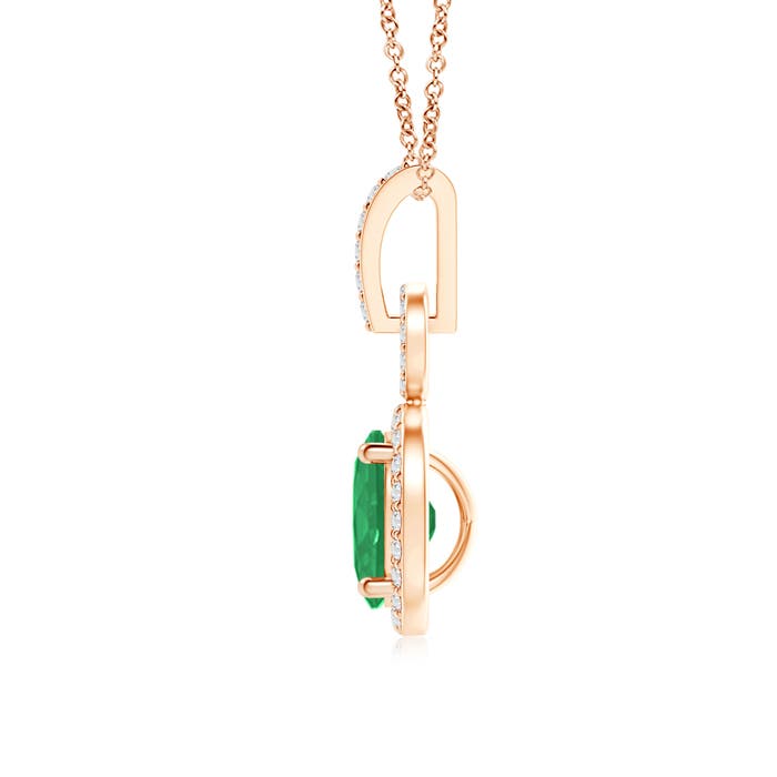 A - Emerald / 0.83 CT / 14 KT Rose Gold