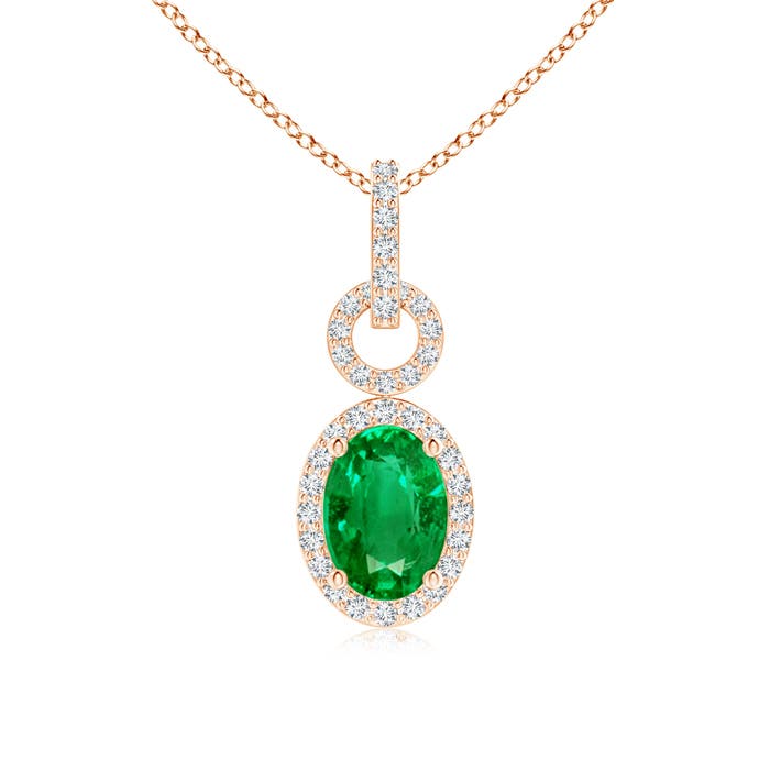 AAA - Emerald / 0.83 CT / 14 KT Rose Gold