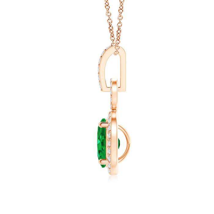 AAA - Emerald / 0.83 CT / 14 KT Rose Gold