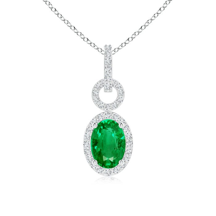 AAA - Emerald / 0.83 CT / 14 KT White Gold