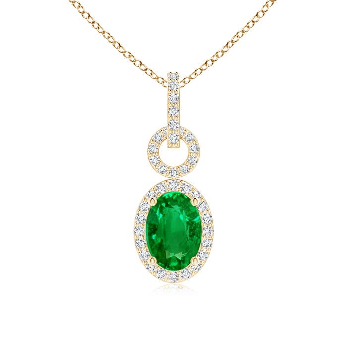 AAAA - Emerald / 0.83 CT / 14 KT Yellow Gold