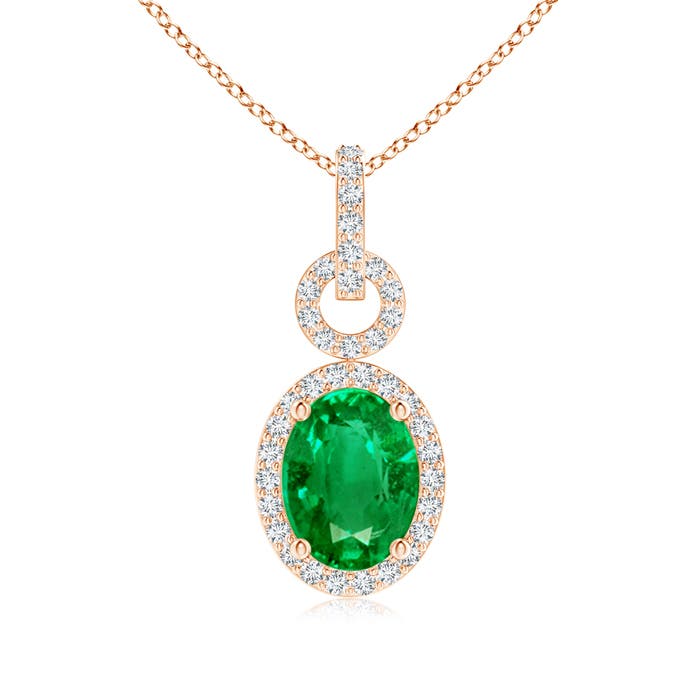 AAA - Emerald / 1.32 CT / 14 KT Rose Gold