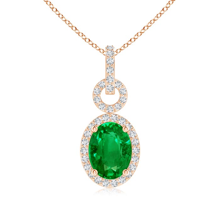 AAAA - Emerald / 1.32 CT / 14 KT Rose Gold