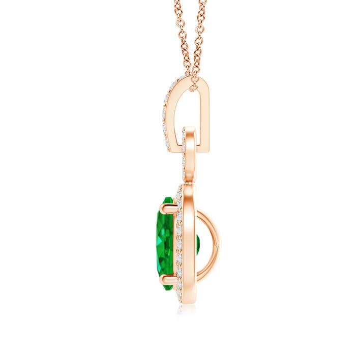 Premium - Lab-Grown Emerald / 1.32 CT / 14 KT Rose Gold