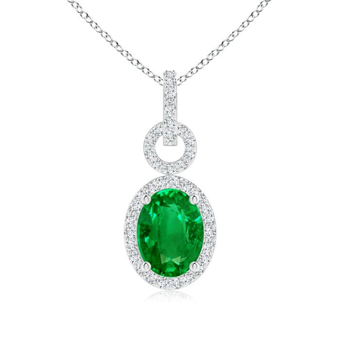 Premium - Lab-Grown Emerald / 1.32 CT / 14 KT White Gold