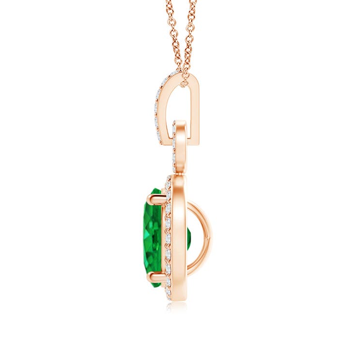 AAA - Emerald / 1.78 CT / 14 KT Rose Gold