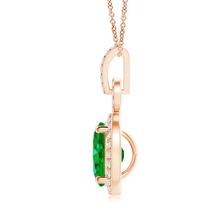 AAAA - Emerald / 1.78 CT / 14 KT Rose Gold