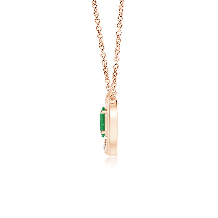 A - Emerald / 0.3 CT / 14 KT Rose Gold