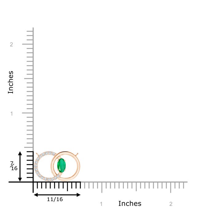 A - Emerald / 0.3 CT / 14 KT Rose Gold