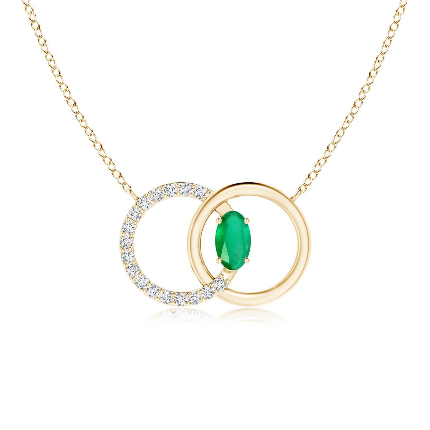 A - Emerald / 0.3 CT / 14 KT Yellow Gold