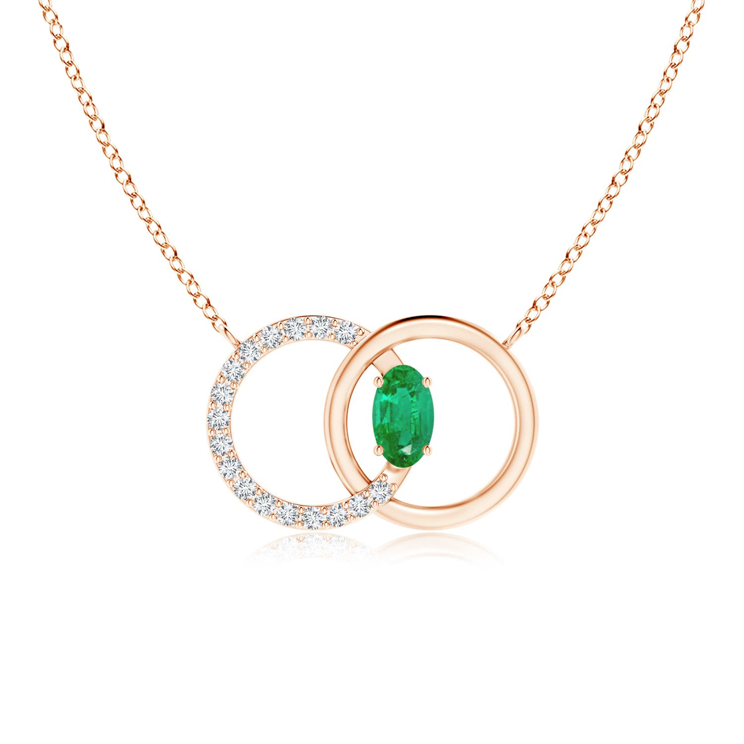 AA - Emerald / 0.3 CT / 14 KT Rose Gold