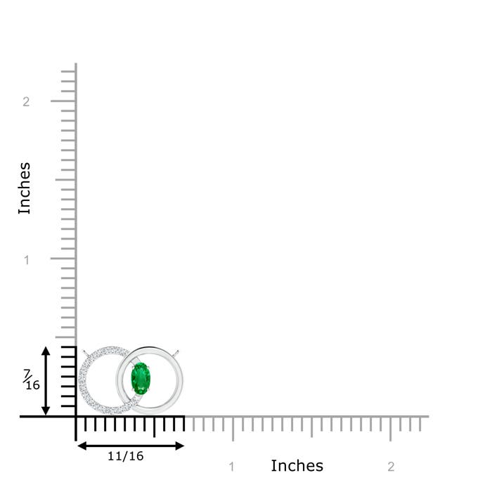 AAA - Emerald / 0.3 CT / 14 KT White Gold