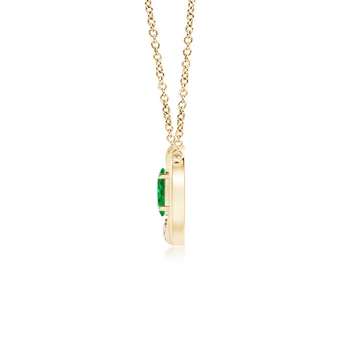 AAA - Emerald / 0.3 CT / 14 KT Yellow Gold