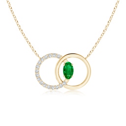 Yellow Gold Emerald Necklaces & Pendants