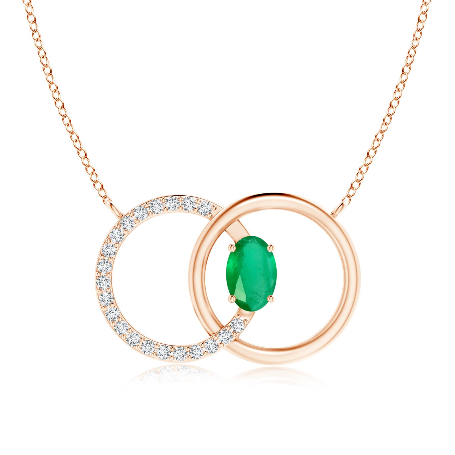 A - Emerald / 0.57 CT / 14 KT Rose Gold