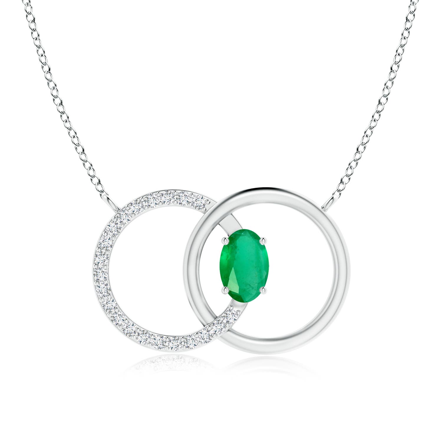 A - Emerald / 0.57 CT / 14 KT White Gold