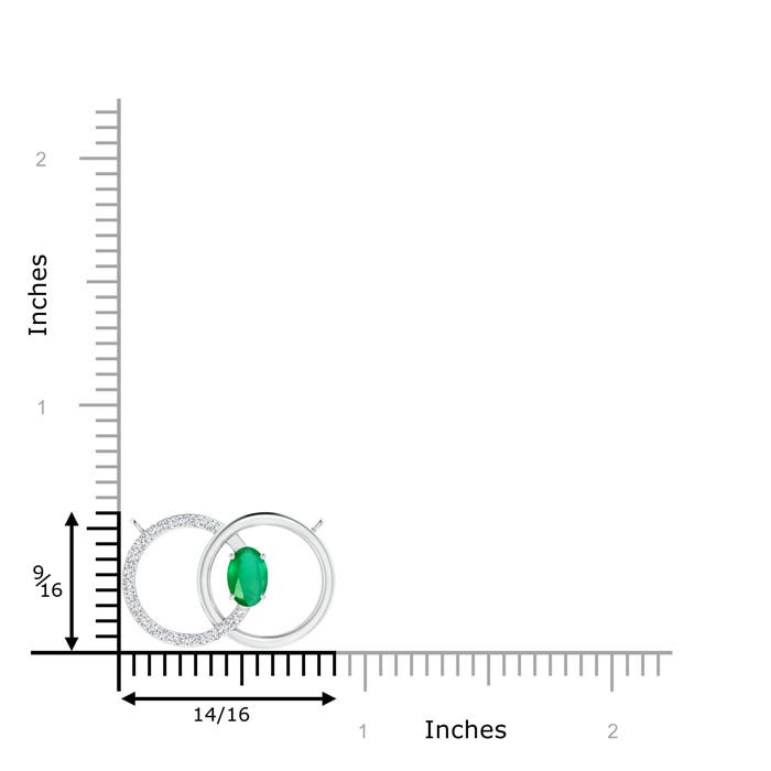 A - Emerald / 0.57 CT / 14 KT White Gold