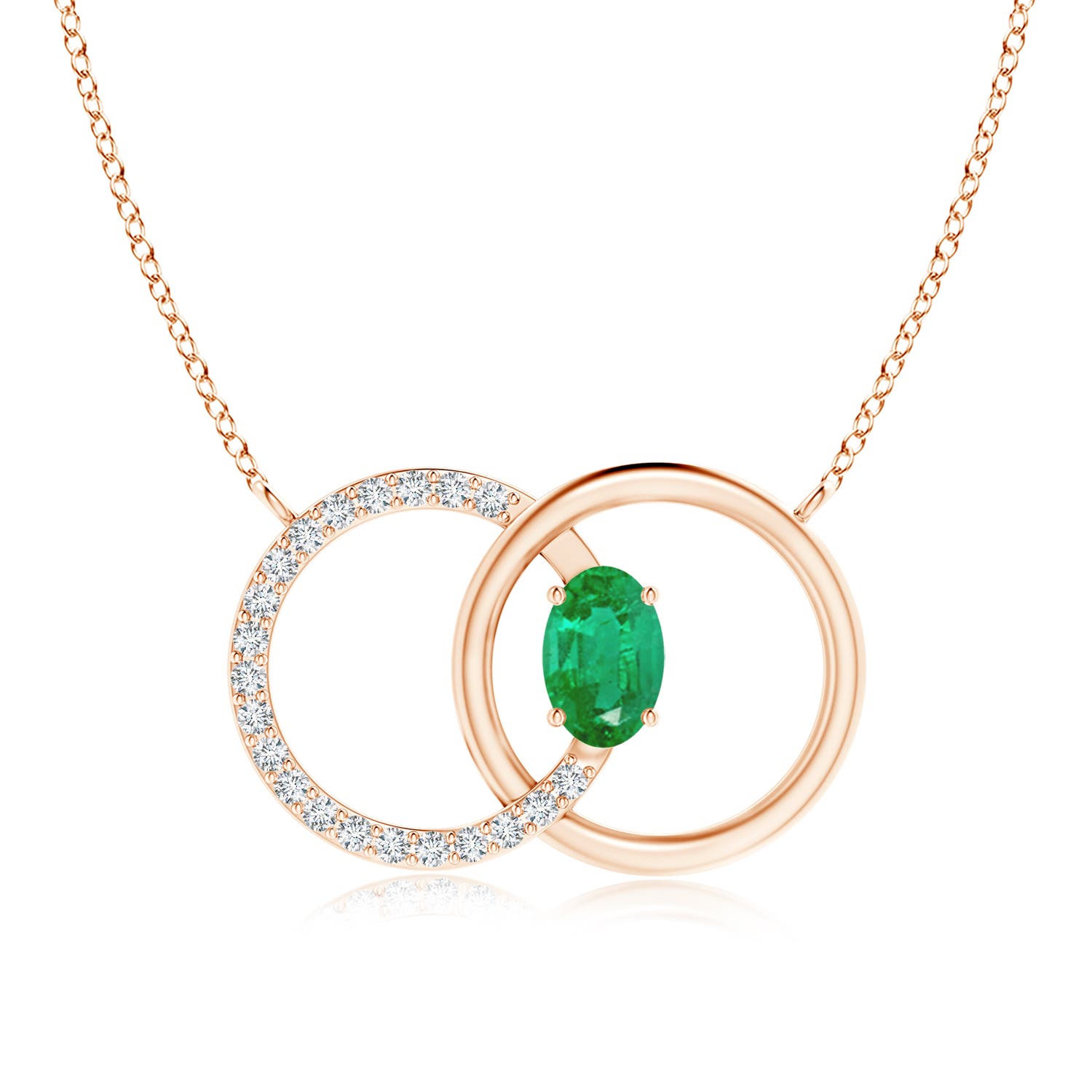 AA - Emerald / 0.57 CT / 14 KT Rose Gold