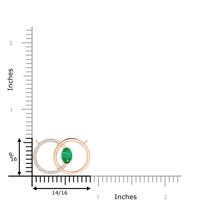 AA - Emerald / 0.57 CT / 14 KT Rose Gold