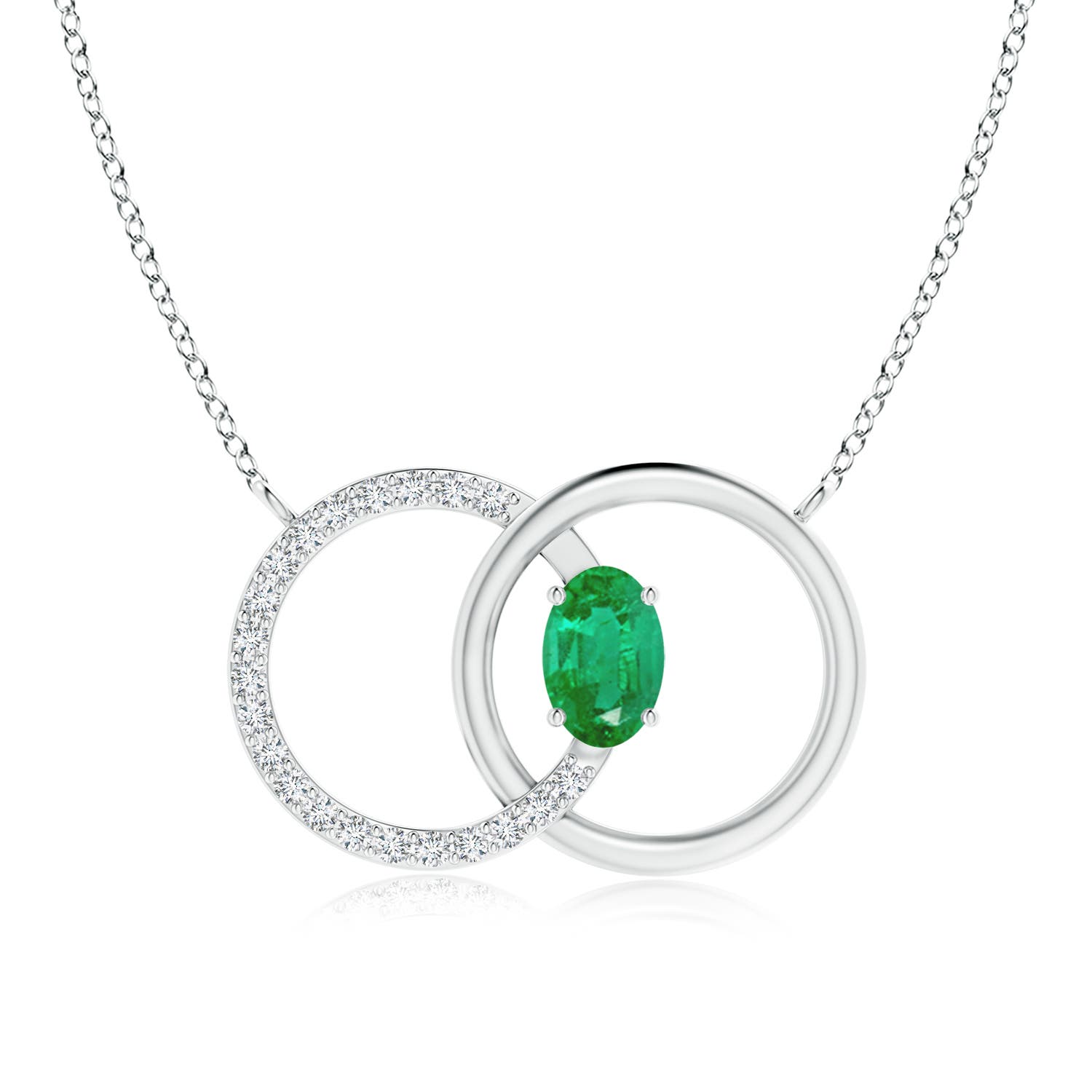 AA - Emerald / 0.57 CT / 14 KT White Gold