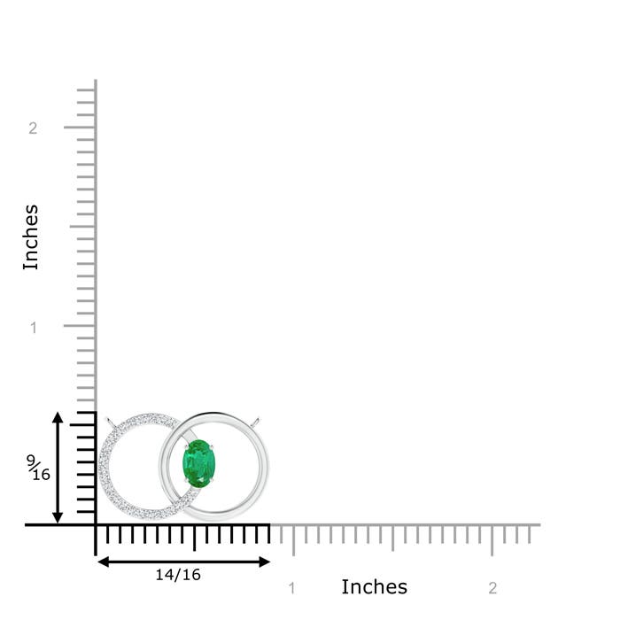 AA - Emerald / 0.57 CT / 14 KT White Gold