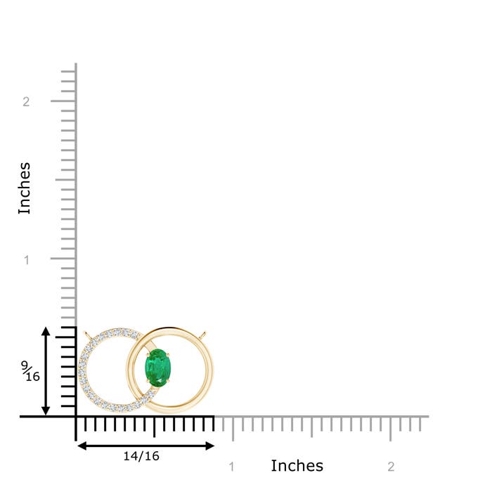 AA - Emerald / 0.57 CT / 14 KT Yellow Gold