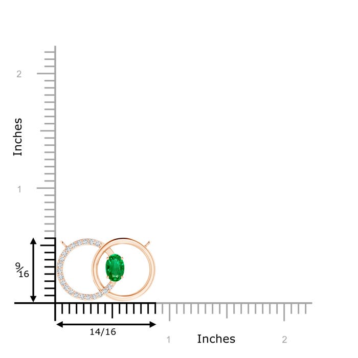 AAA - Emerald / 0.57 CT / 14 KT Rose Gold