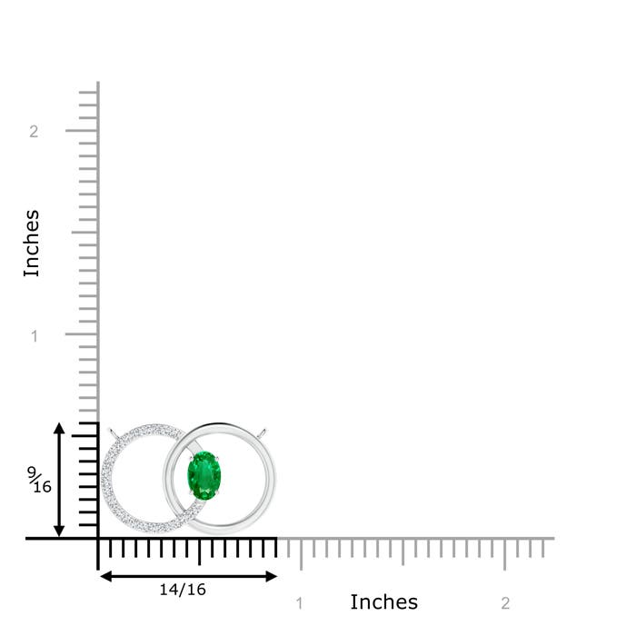 AAA - Emerald / 0.57 CT / 14 KT White Gold