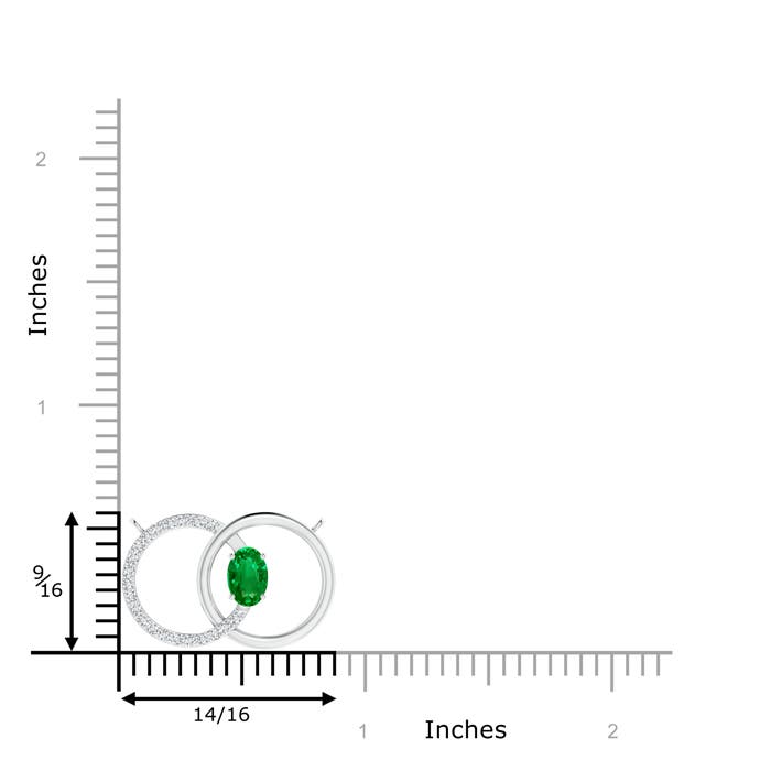 AAAA - Emerald / 0.57 CT / 14 KT White Gold