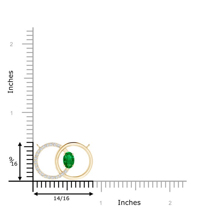 AAAA - Emerald / 0.57 CT / 14 KT Yellow Gold