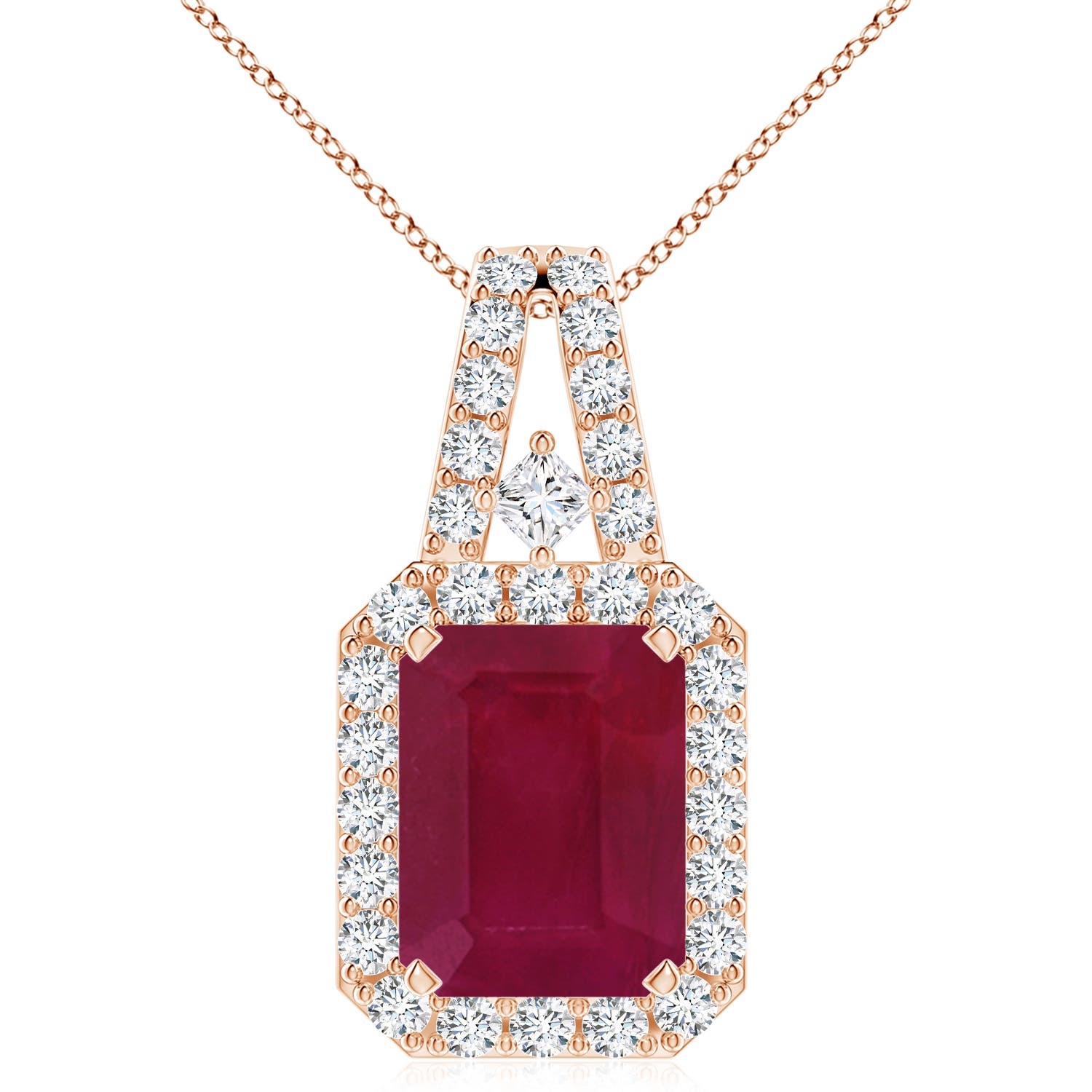 A - Ruby / 4.59 CT / 14 KT Rose Gold