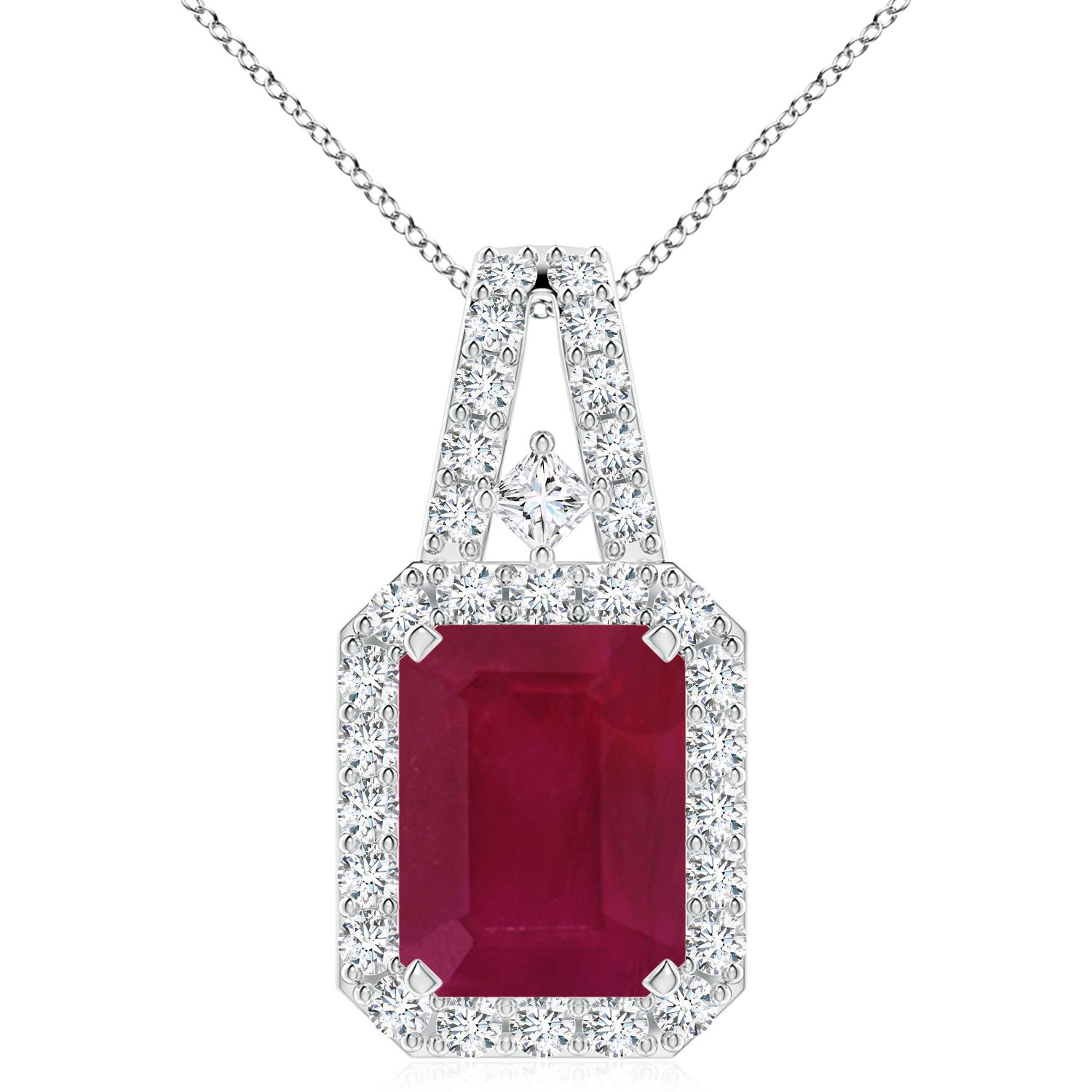 A - Ruby / 4.59 CT / 14 KT White Gold