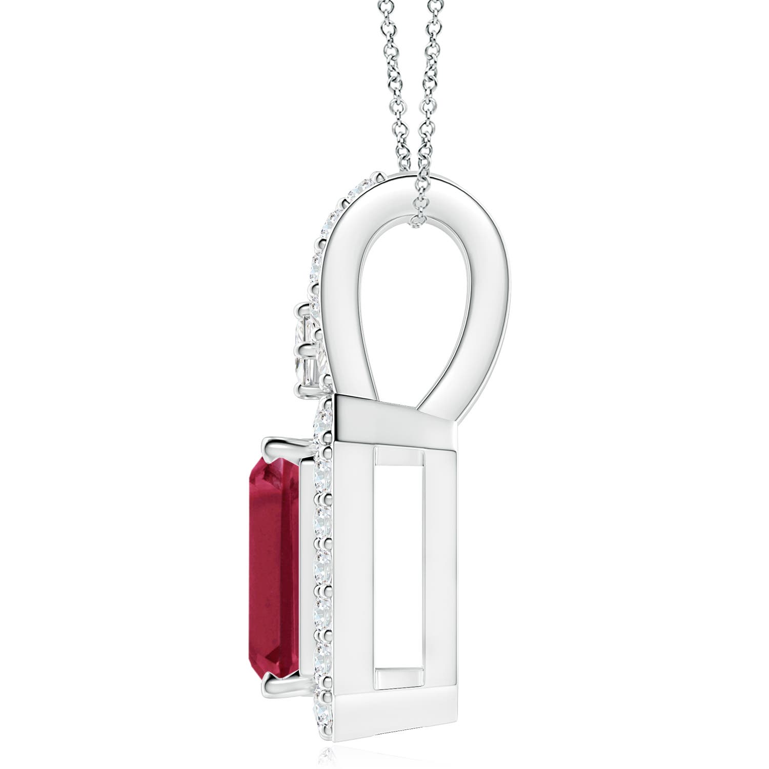 A - Ruby / 4.59 CT / 14 KT White Gold