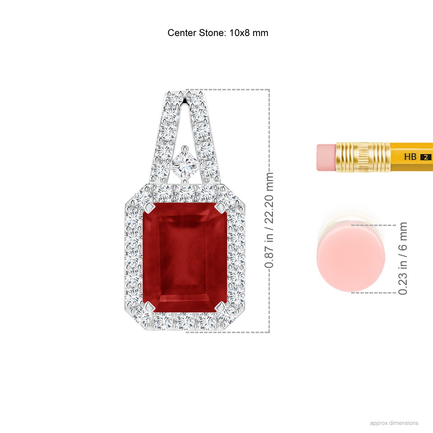 AA - Ruby / 4.59 CT / 14 KT White Gold