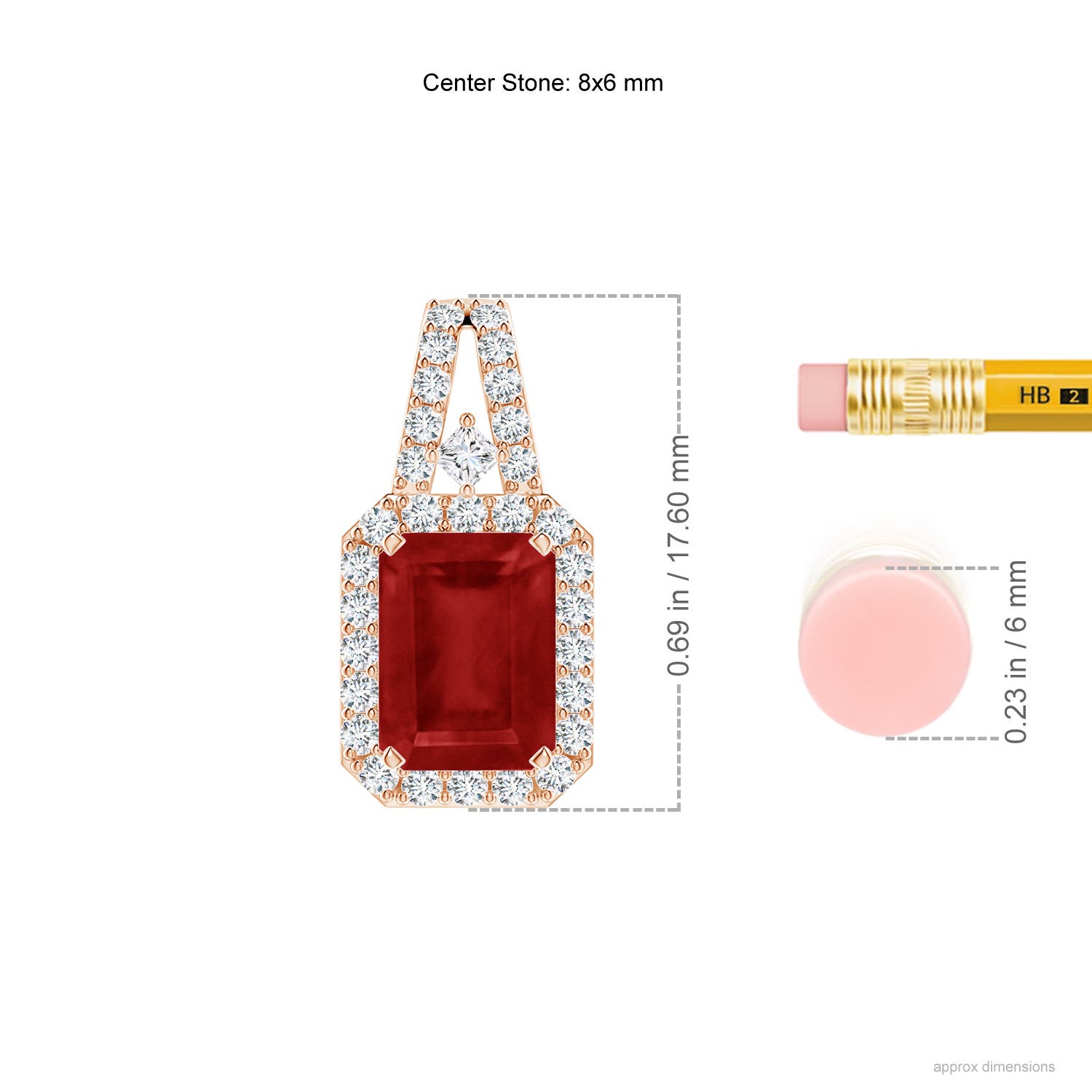 AA - Ruby / 1.9 CT / 14 KT Rose Gold