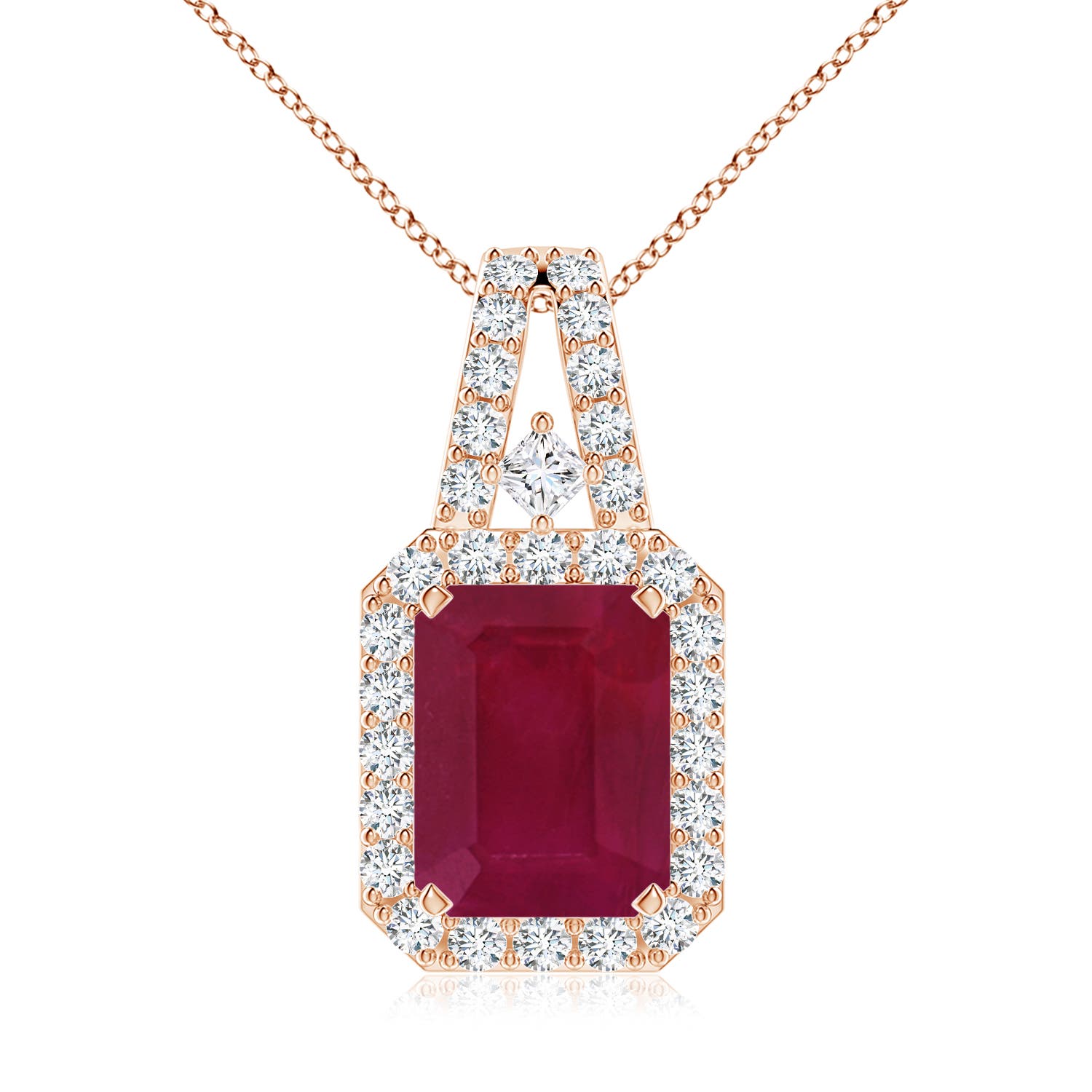 A - Ruby / 3.41 CT / 14 KT Rose Gold