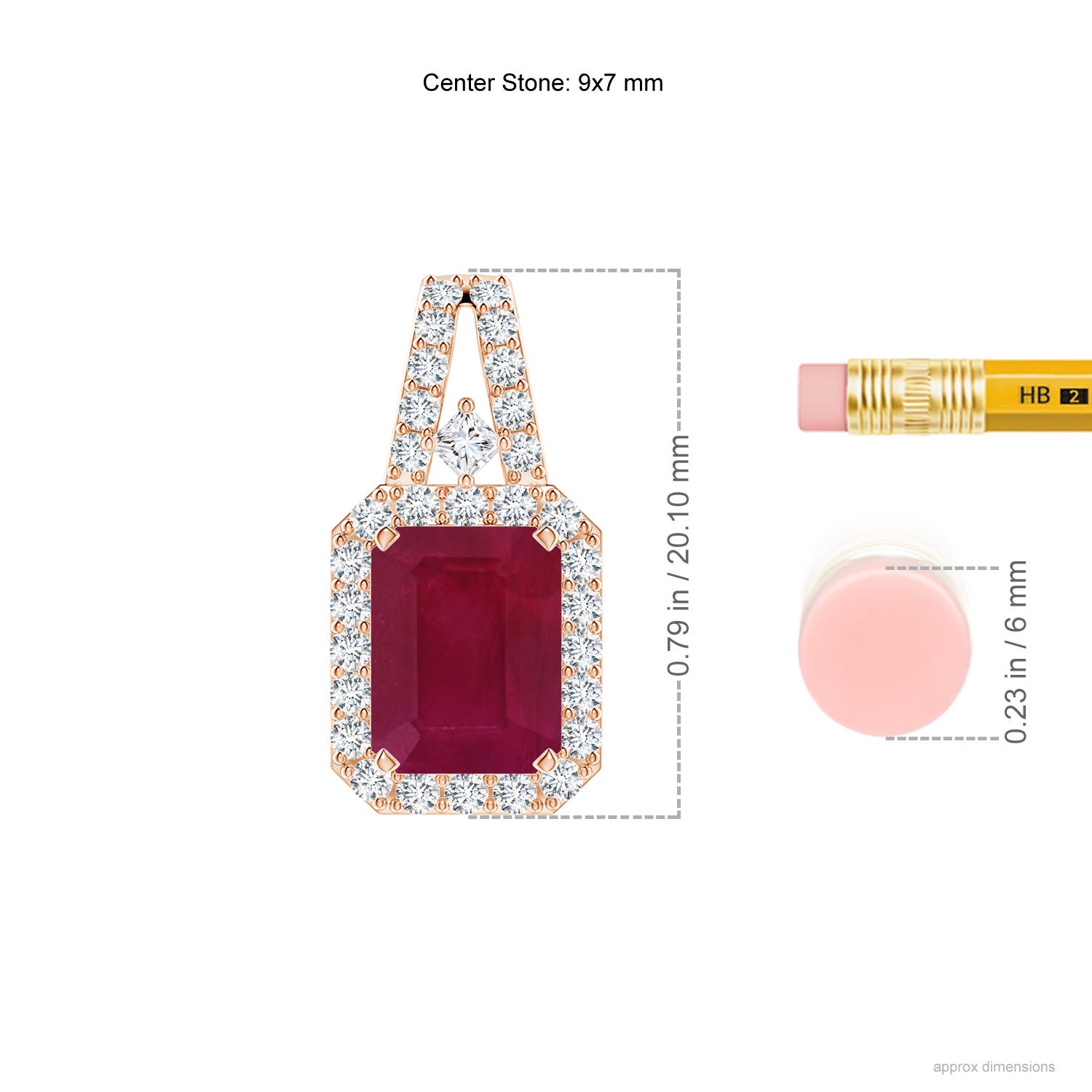 A - Ruby / 3.41 CT / 14 KT Rose Gold