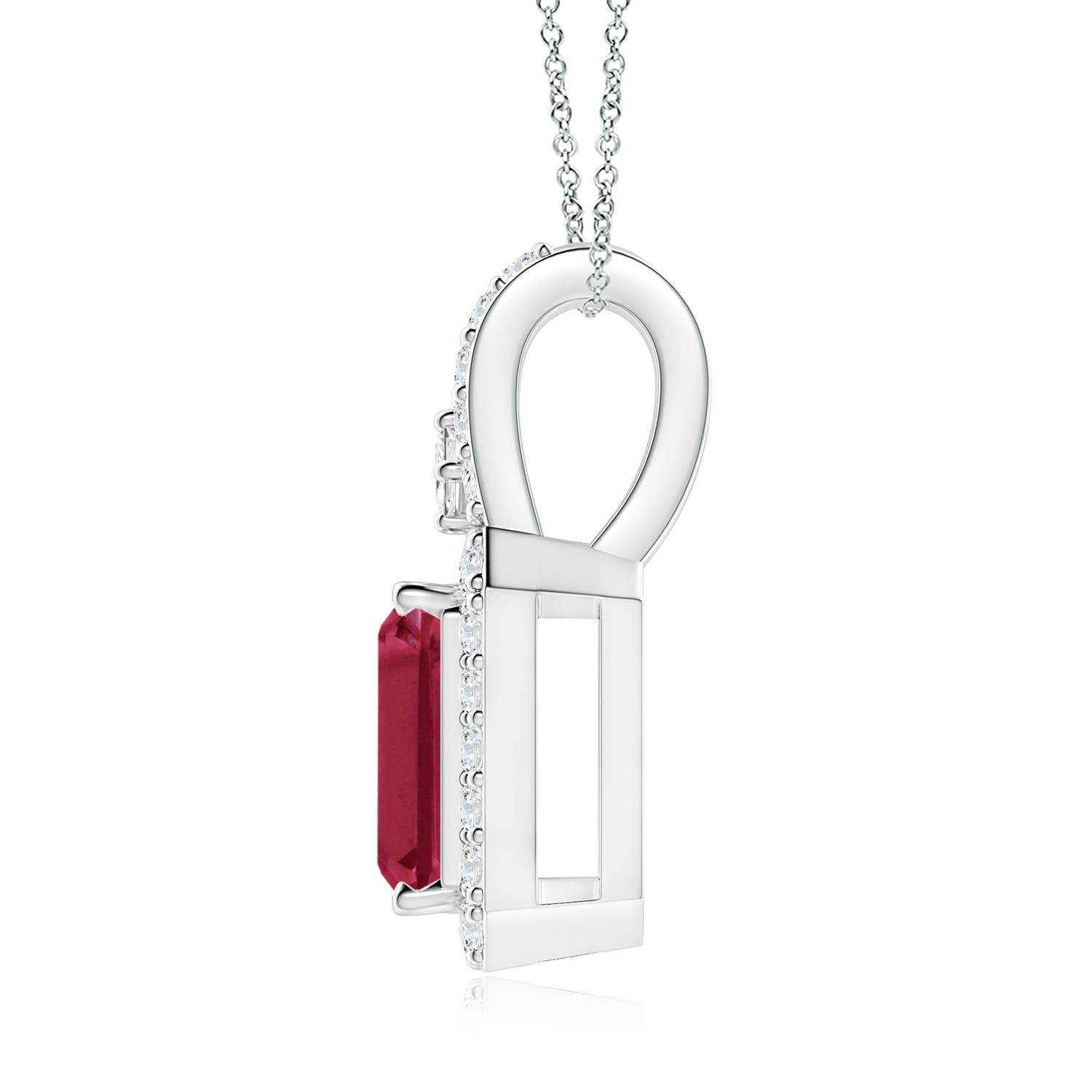 A - Ruby / 3.41 CT / 14 KT White Gold