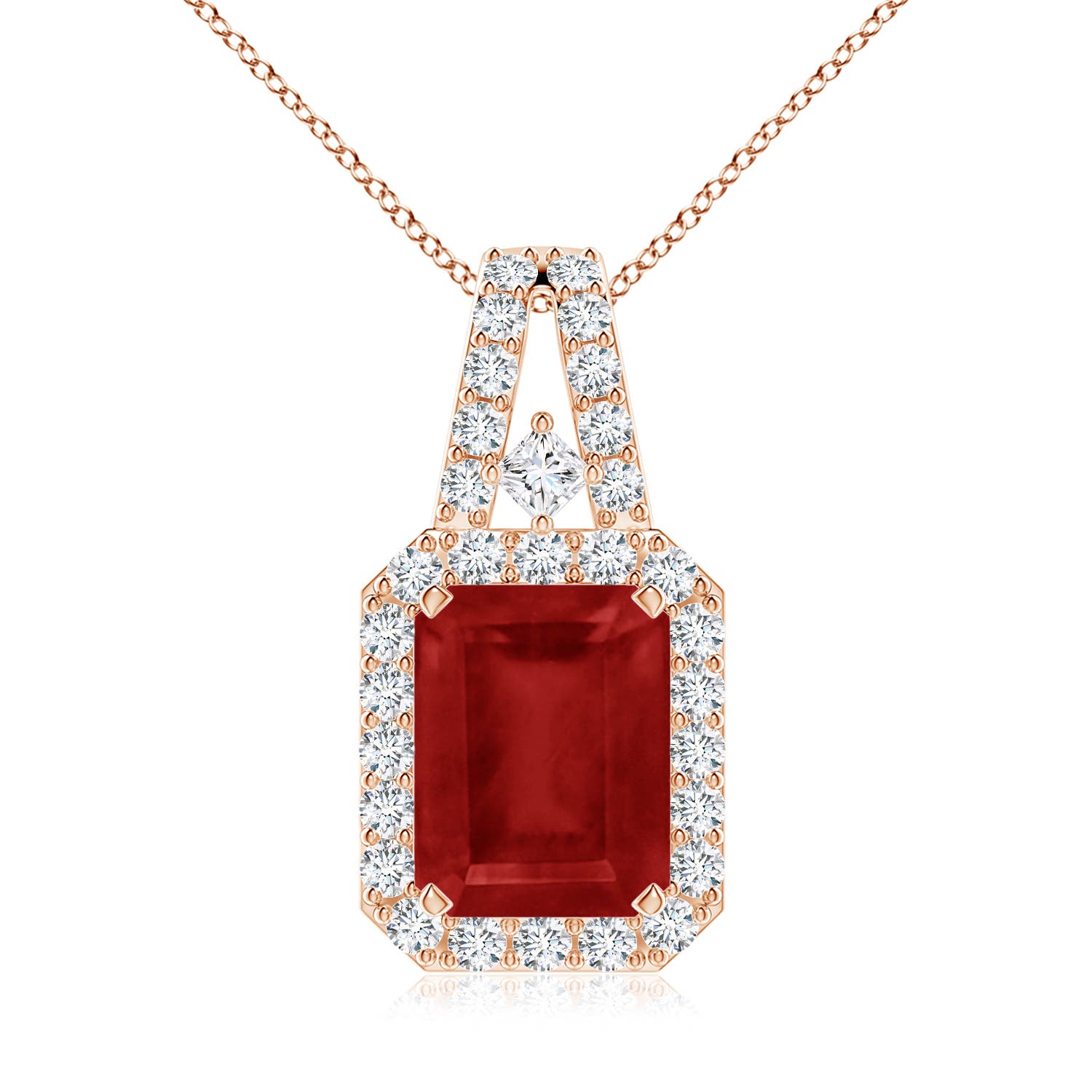 AA - Ruby / 3.41 CT / 14 KT Rose Gold