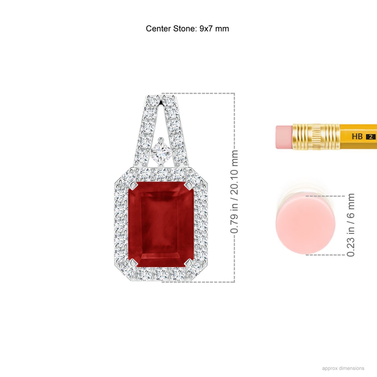 AA - Ruby / 3.41 CT / 14 KT White Gold