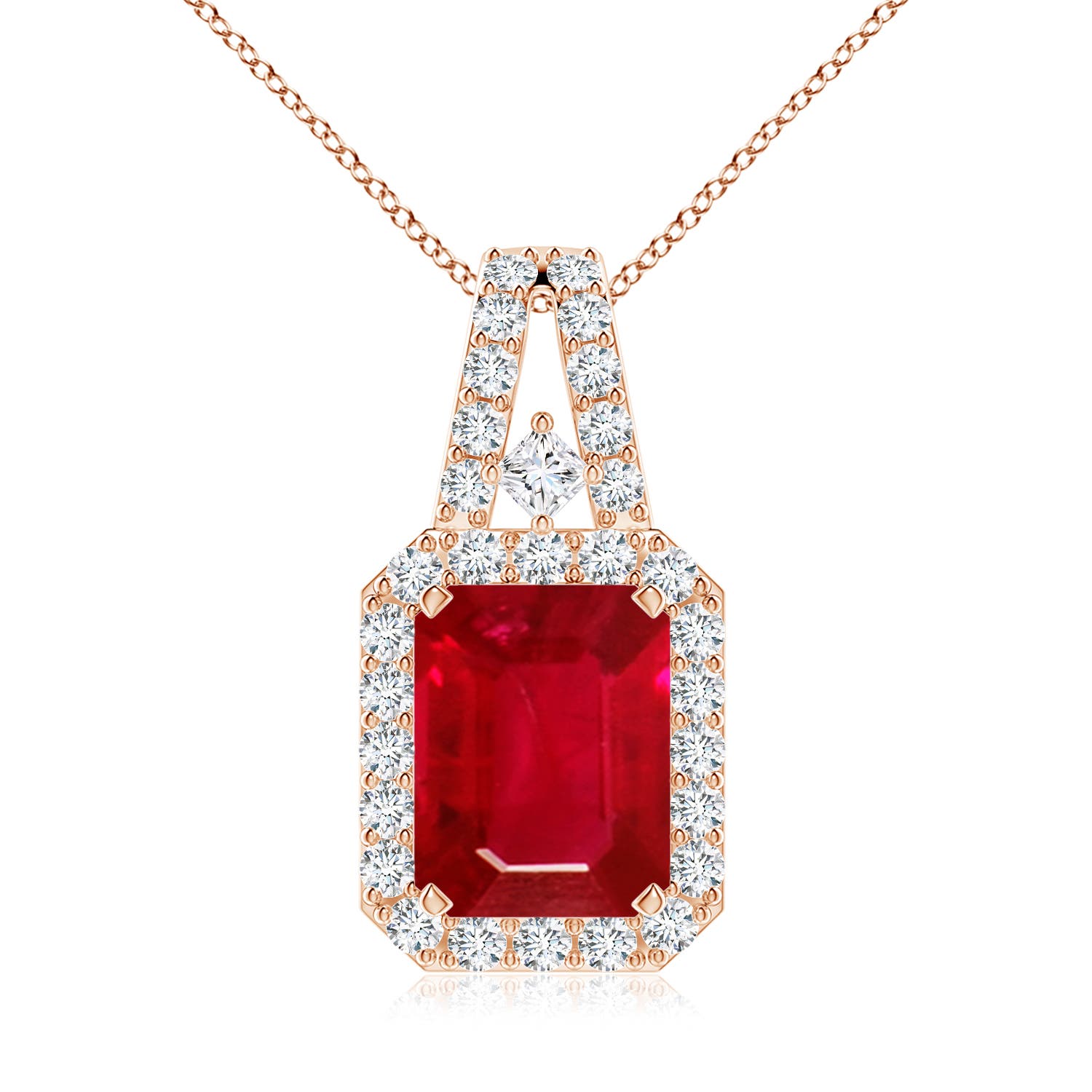 AAA - Ruby / 3.41 CT / 14 KT Rose Gold